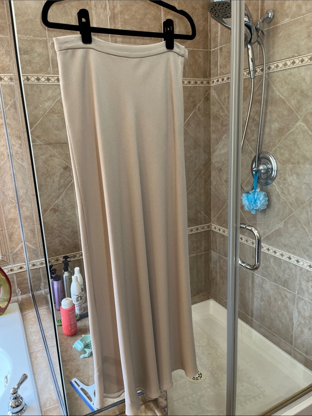 Elegant Cream Maxi Skirt - Unbranded